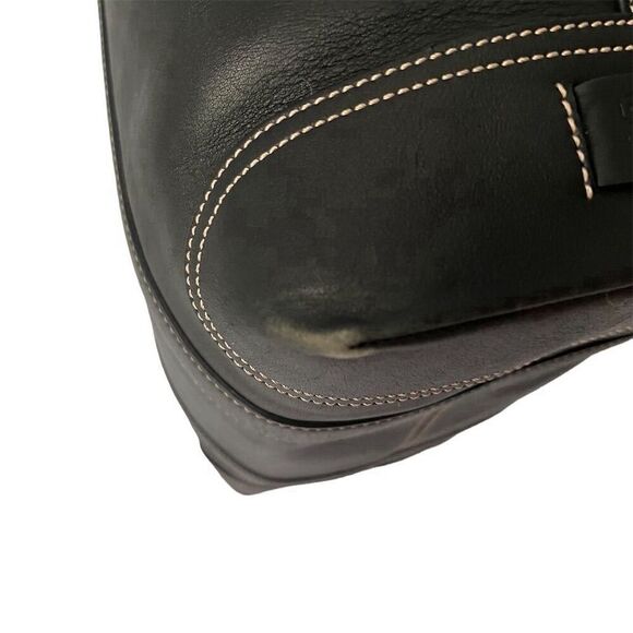 Coach Women's Black Leather Large Shoulder Tote Bag - Picture 8 of 11